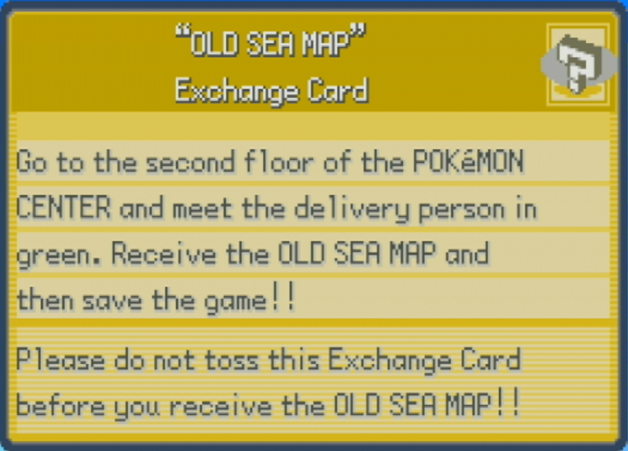 Old Sea Map Distribution For Pokémon Emerald!