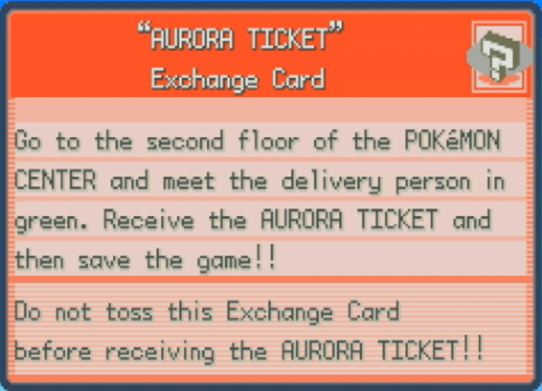 Aurora Ticket Distribution For Pokémon FireRed & LeafGreen!